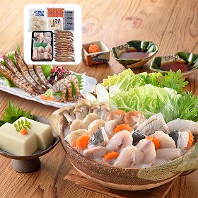 関とら本店 ふくちり鍋と車海老刺身の福満喫セット 魚介 フグ【送料込み】【二重包装不可】【お届け不可地域：離島】