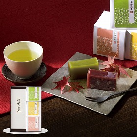 【お歳暮2025】菓心谷常 絹ごし羊かん 抹茶 1本・宇治茶セット 9810-034 和菓子 ようかん スイーツ【送料込み】【お届け不可地域:北海道・沖縄・離島】