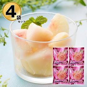山形 凍眠フルーツ 白桃4袋セット フルーツ 果物 桃【送料込み】【二重包装不可】【お届け不可地域：離島】