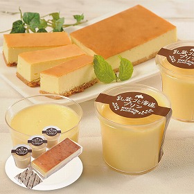 乳蔵 北海道プリンとチーズケーキセット 440189 4821-246 スイーツ 洋菓子【送料込み】【二重包装不可】【お届け不可地域：北海道・沖縄・離島】