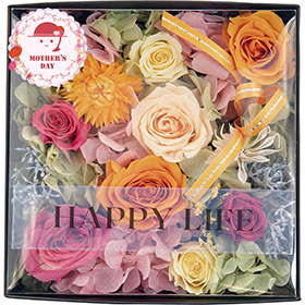 【母の日2026】プリザーブドフラワー フルールアンヴォーグ カラフル 26-MD-05-CF 1852-098【送料込み】【二重包装不可】【お届け不可地域：北海道・沖縄・離島】【お届け日時指定不可】