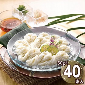 島原 手延べそうめん 50g×40束 SC-813 1892-395 麺 そうめん【送料込み】【二重包装不可】【お届け不可地域：北海道・沖縄・離島】