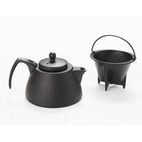 南部鉄器 岩鋳「コーヒーポットセット」