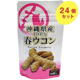 沖縄県産100％サプリメント 春ウコン 90粒入×24個【送料込み】【レターパック便のため日時指定不可】