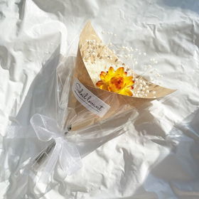 ドライフラワー ミニブーケ 花束 ブーケ ギフト プレゼント オレンジ【送料込み】【お届け不可地域:沖縄・離島】【ひょうご・神戸オンライン物産展】