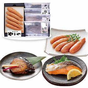 【お歳暮2025】やまや 無着色辛子明太子・レンジで簡単焼魚詰合せ 38326 9839-058 和風惣菜 魚料理【送料込み】【お届け不可地域:北海道・沖縄・離島】