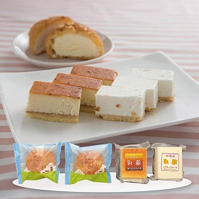 乳蔵 乳蔵 ミルクシューと2つのケーキ 440298 4821-525 スイーツ 洋菓子【送料込み】【二重包装不可】【お届け不可地域：北海道・沖縄・離島】
