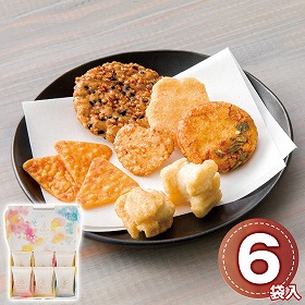 KOMETE KOMETESENBEI 米菓詰合せ6袋入 1201-049 和菓子 せんべい【送料込み】【お届け不可地域：北海道・沖縄・離島】