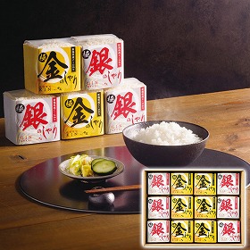 初代田蔵 極金のしゃり・極銀のしゃりギフトセット 12個 KIGI-10000 1247-045 米 白米 お米【送料込み】【お届け不可地域：北海道・沖縄・離島】