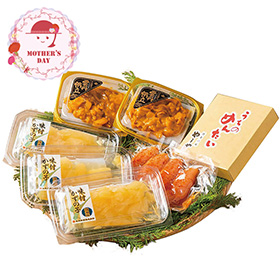 【母の日2026】小川うに うにほたて醤油入・やまや明太子・数の子詰合せ 4937-50 1852-529 【送料込み】【二重包装不可】【お届け不可地域：北海道・沖縄・離島】【お届け日時指定不可】