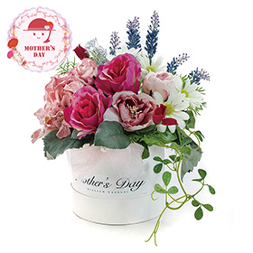 【母の日2026】アーティフィシャルフラワー ラヴィアンローズ 25-MD-23 1852-315【送料込み】【二重包装不可】【お届け不可地域：北海道・沖縄・離島】【お届け日時指定不可】