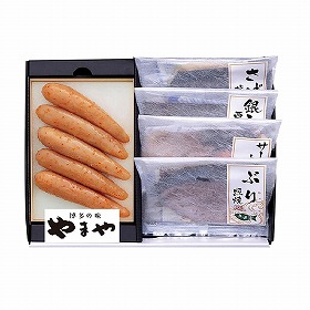 やまや 辛子明太子・レンジで簡単焼魚詰合わせ 38326 1894-250 めんたいこ【送料込み】【お届け不可地域：北海道・沖縄・離島】