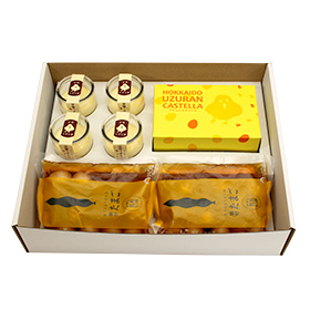 北海道室蘭産 うずら卵のファミリーセット(プリン・カステラ・味付うずら卵)【送料込み】