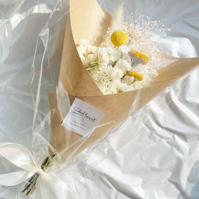 ドライフラワー 花束 ブーケ ギフト プレゼント イエロー【送料込み】【お届け不可地域:沖縄・離島】【ひょうご・神戸オンライン物産展】