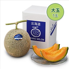 富良野メロン 大玉 1玉【送料込み】【二重包装不可】【お届け日指定不可】【お届け不可地域：沖縄・離島】