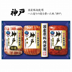 【お中元2025】伊藤ハム 国産豚肉使用 神戸IKE-4 ハムギフト 詰合せ【送料込み】【二重包装不可】