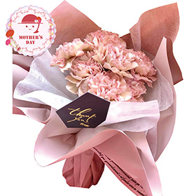 【母の日2026】生花カーネーションブーケ ピンク 26-MD-FF01P 1852-339 フラワー 花【送料込み】【二重包装不可】【お届け不可地域：北海道・沖縄・離島】【お届け日時指定不可】