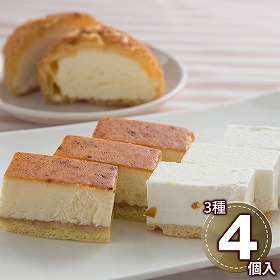 乳蔵 乳蔵 ミルクシューと2つのケーキ 440298 1891-672 スイーツ 洋菓子【送料込み】【二重包装不可】【お届け不可地域：北海道・沖縄・離島】