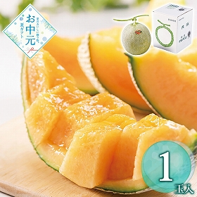 【お中元2026】北海道産 夕張メロン1玉 820010 1625-011 フルーツ 果物【送料込み】【二重包装不可】【お届け不可地域：北海道・沖縄・離島】