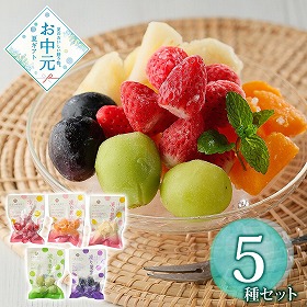 【お中元2026】凍り果実 5種 果物 冷凍フルーツ【送料込み】【お届け不可地域：離島】