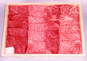 三重県特産品　ブランド牛　松阪牛肩ロース・もも焼肉用400g入り（木箱入り）【送料込み】