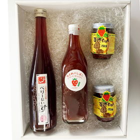 とちおとめジャム、とちひめジャム、とちひめのいちご酢、完熟とちおとめ100%いちごジュース4点セット【送料込み】【とちぎのいいもの物産展】