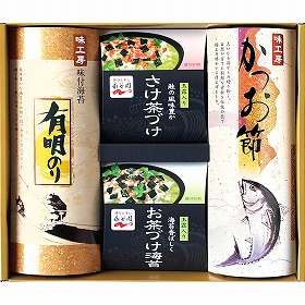 味工房 永谷園お茶づけ・海苔・かつお節ギフト（茶漬×計6、かつお節×1、のり×2） 和食 詰合せ【送料込み】【二重包装不可】【お届け不可地域：離島】