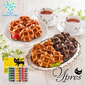 【父の日2025】イーペルの猫祭り ベルギーミニワッフル YJ-YW スイーツ 洋菓子 ワッフル【送料込み】【二重包装不可】
