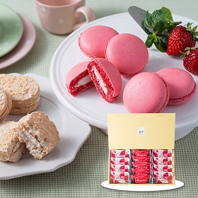 【お中元2025】兵庫 神戸MILK いちごミルクマカロン&杏仁プリンダックワーズ スイーツ 洋菓子【送料込み】【二重包装不可】【お届け不可地域:離島】