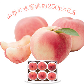 3%OFF【お中元2025】山梨県産 水蜜桃6玉 4727-018 フルーツ 果物【送料込み】【二重包装不可】【お届け不可地域:北海道・沖縄・離島】【お届け日時指定不可】