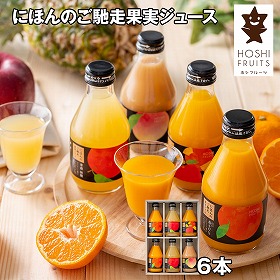 ホシフルーツ にほんのご馳走果実ジュース 6本 ジュース 飲料【送料込み】【二重包装不可】【お届け不可地域：離島】
