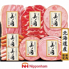 【お歳暮2025】日本ハム 北海道 プレミアム 美ノ国 6種 計7（熟成ロースハム45g、熟成ベーコン48g、熟成あらびきステーキ47g） ハムギフト【送料込み】【お届け不可地域：離島】_928