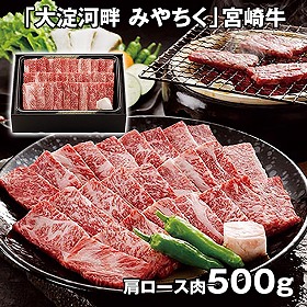 宮崎 大淀河畔 みやちく 宮崎牛 焼肉 500g ARE-050 4821-955 牛肉【送料込み】【二重包装不可】【お届け不可地域：北海道・沖縄・離島】