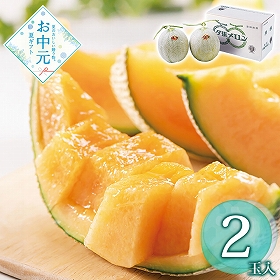 【お中元2026】北海道産 夕張メロン2玉 1011 1625-023 フルーツ 果物【送料込み】【二重包装不可】【お届け不可地域：北海道・沖縄・離島】