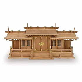 エンジュ格子戸付三ツ屋根三社(大)【送料込み】