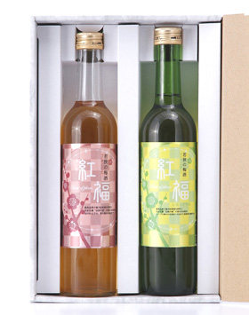 福井県名産品 福梅ぼしの梅酒　福梅の梅酒[紅福]セット 500ｍｌｘ2本【送料込み】