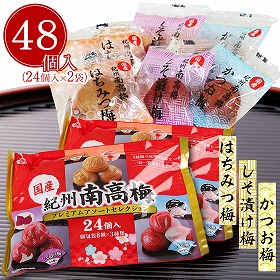 紀州南高梅アソートセレクション24個入×2袋【送料込み】【お届け不可地域：北海道・沖縄・離島】