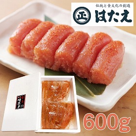 福岡 はたえ 無着色辛子明太子(切れ子) 600g 明太子【送料込み】【二重包装不可】【お届け不可地域：離島】