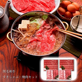 兵庫 三田屋総本家 黒毛和牛すきしゃぶ・焼肉セット 牛肉 詰合せ【送料込み】【二重包装不可】【お届け不可地域：離島】