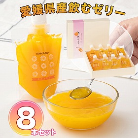ワッフルアトリエ ムエル 愛媛県産飲むゼリー8本ギフトセット ゼリー飲料【送料込み】【お届け不可地域：北海道・沖縄・離島】