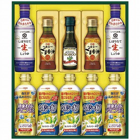 日清オイリオ ヘルシーオイル＆キッコーマン生しょうゆギフト 10本 NK-55 1236-030 調味料 油 詰合せ【送料込み】【お届け不可地域：北海道・沖縄・離島】