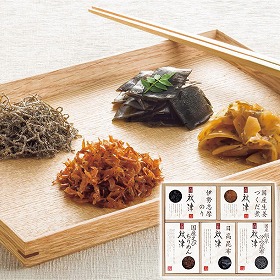 惣菜詰合せ 秋津 5個 A-30 1237-082 昆布 つくだ煮 セット【送料込み】【お届け不可地域：北海道・沖縄・離島】