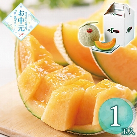 【お中元2026】北海道産 富良野メロン1玉 810039 1625-035 フルーツ 果物【送料込み】【二重包装不可】【お届け不可地域：北海道・沖縄・離島】