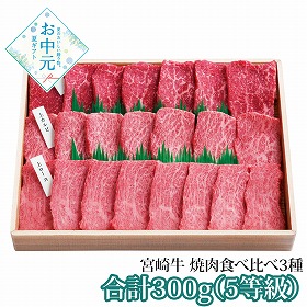 【お中元2026】宮崎牛 焼肉食べ比べ 5等級 牛肉【送料込み】【二重包装不可】【お届け不可地域：離島】_883