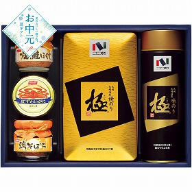 【お中元2026】ニコニコのり 極のり・缶詰・瓶詰詰合せ 乾物 海苔【送料込み】【二重包装不可】_1064