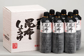 服部醸造 「一番だし昆布醤油１L６本セット(化粧箱仕上げ）」 【送料込み】