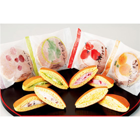 杉谷本舗 生どらセット20個(小倉・抹茶・いちご・みかん 各5個)【送料込み】
