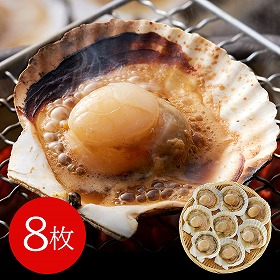 北海道産 帆立片貝 8枚(50g×8) 貝類 ホタテ【送料込み】【二重包装不可】【お届け不可地域：離島】