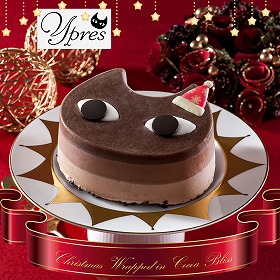【クリスマス2025】イーペルの猫祭り ショコラアイスケーキ A-XEC スイーツ クリスマスケーキ【送料込み】【二重包装不可】【お届け不可地域：離島】