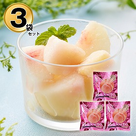 山形 凍眠フルーツ 白桃3袋セット フルーツ 果物 桃【送料込み】【二重包装不可】【お届け不可地域：離島】